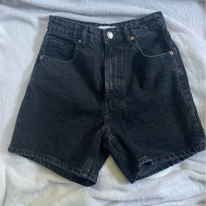 Zara Black Denim Shorts